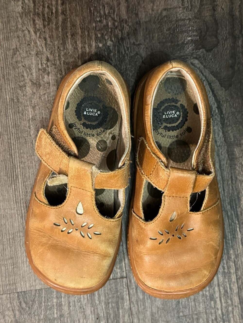 Livie & Luca Toddler Girls Toffee Prim T-Strap Mary Jane Size 4